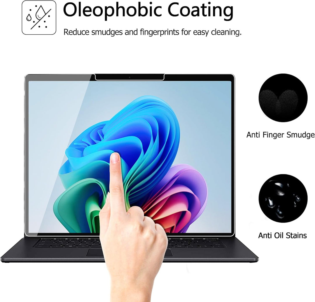 Megoo [2 Stück]-Schutzfolie für Microsoft Surface Laptop 7,kratzfest,hochempfindlich,Surface Pen kom