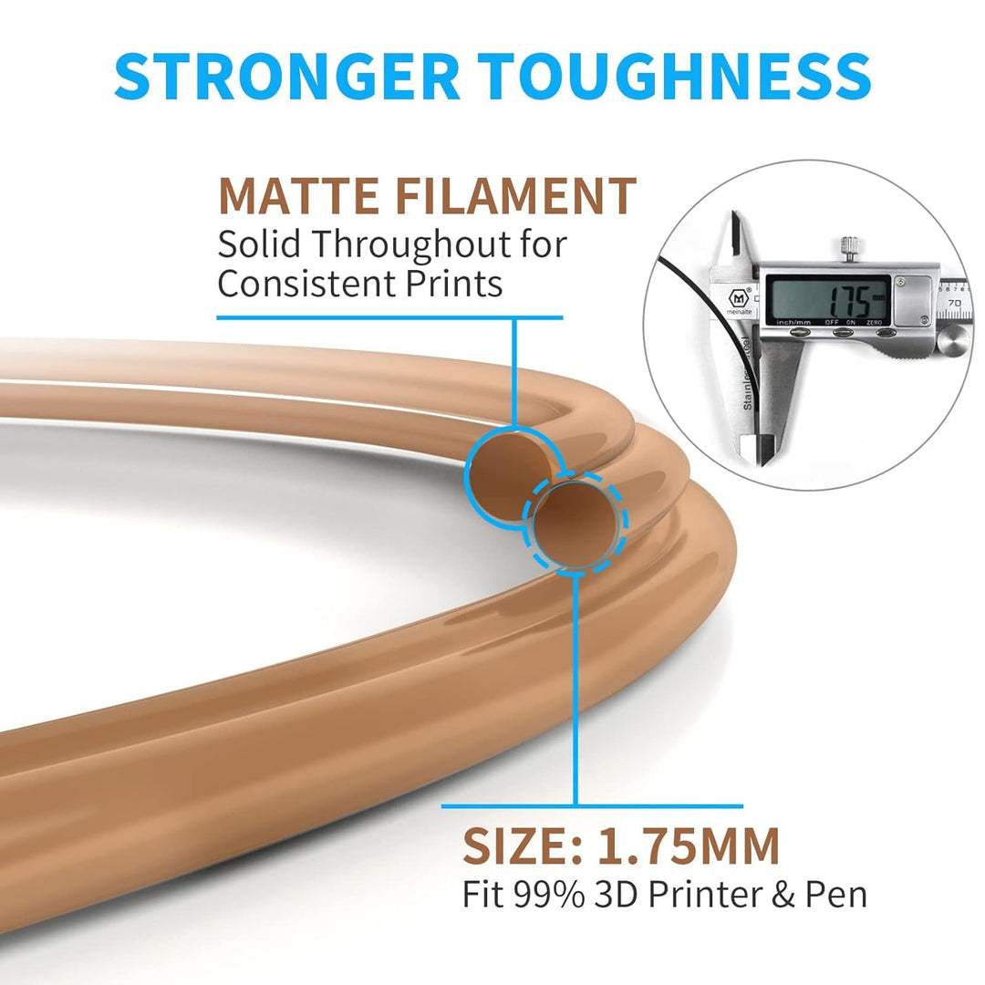 GEEETECH Matte PLA Filament, 3D-Drucker PLA Filament 1 kg Spule, Genauigkeit +/- 0,03 mm, Hautfarbe,