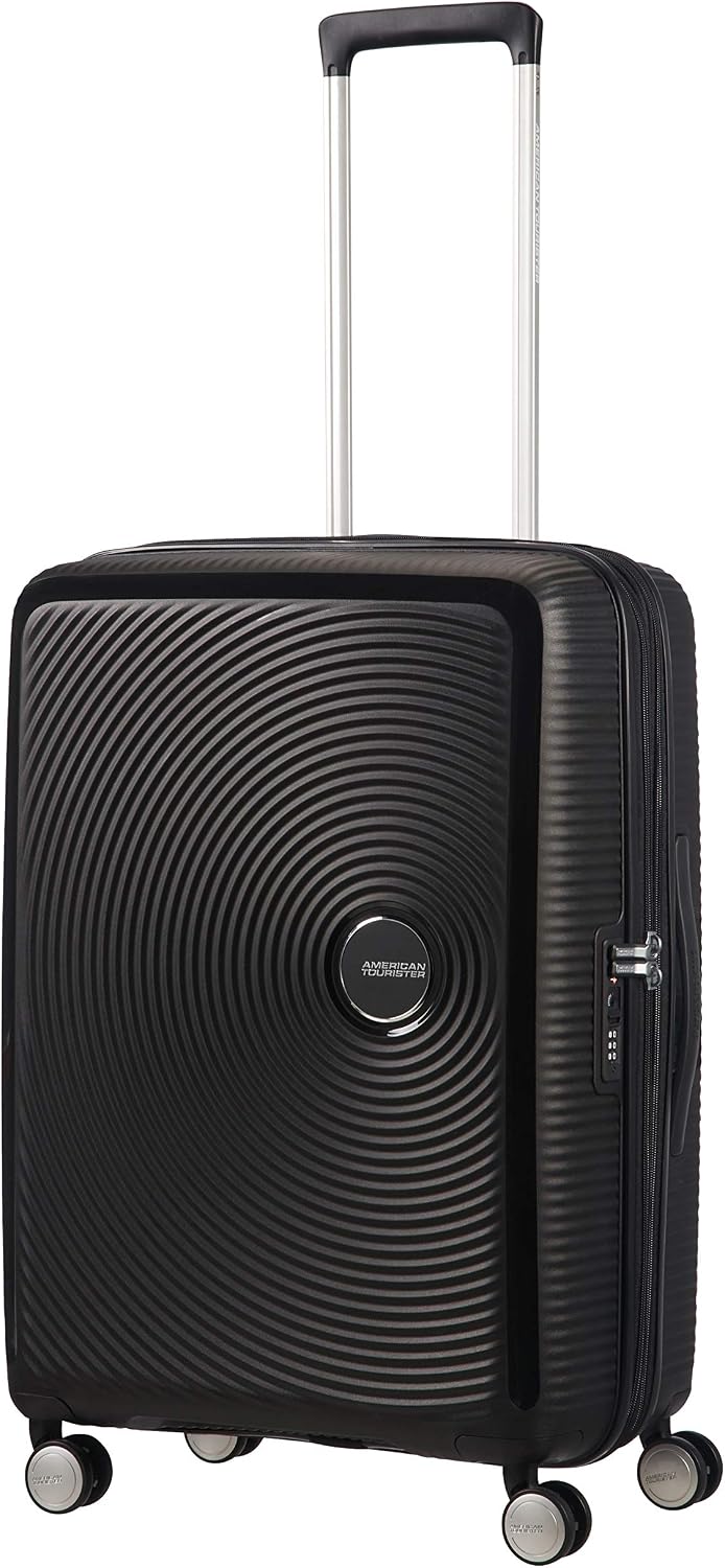 American Tourister Soundbox - Spinner M Erweiterbar Koffer, 67 cm, 81 L, Schwarz (Bass Black) Schwar