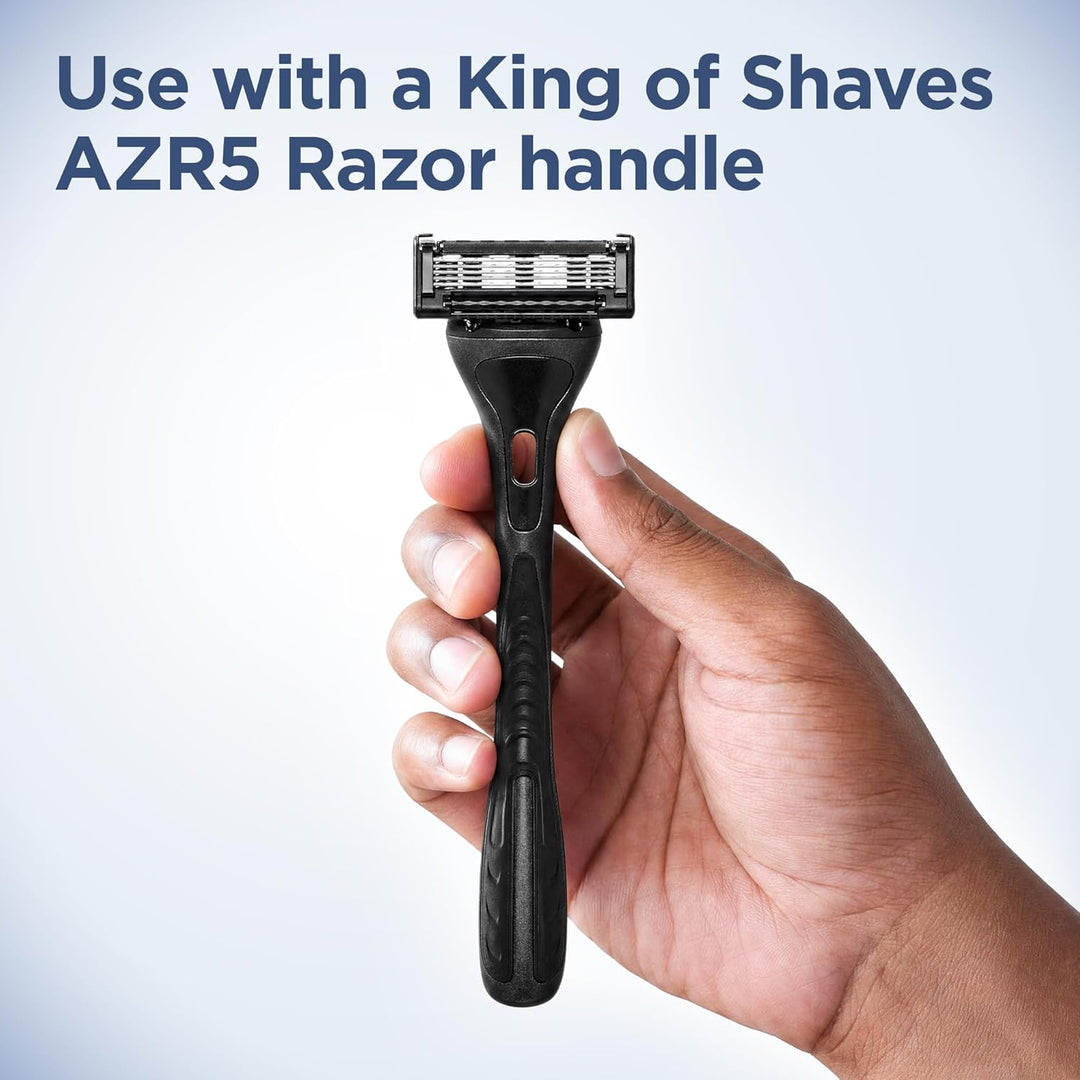 King of Shaves 5-Blade Razor with Precision Trimmer 12-Cartridges - NO Razor Handle NOT Compatible w