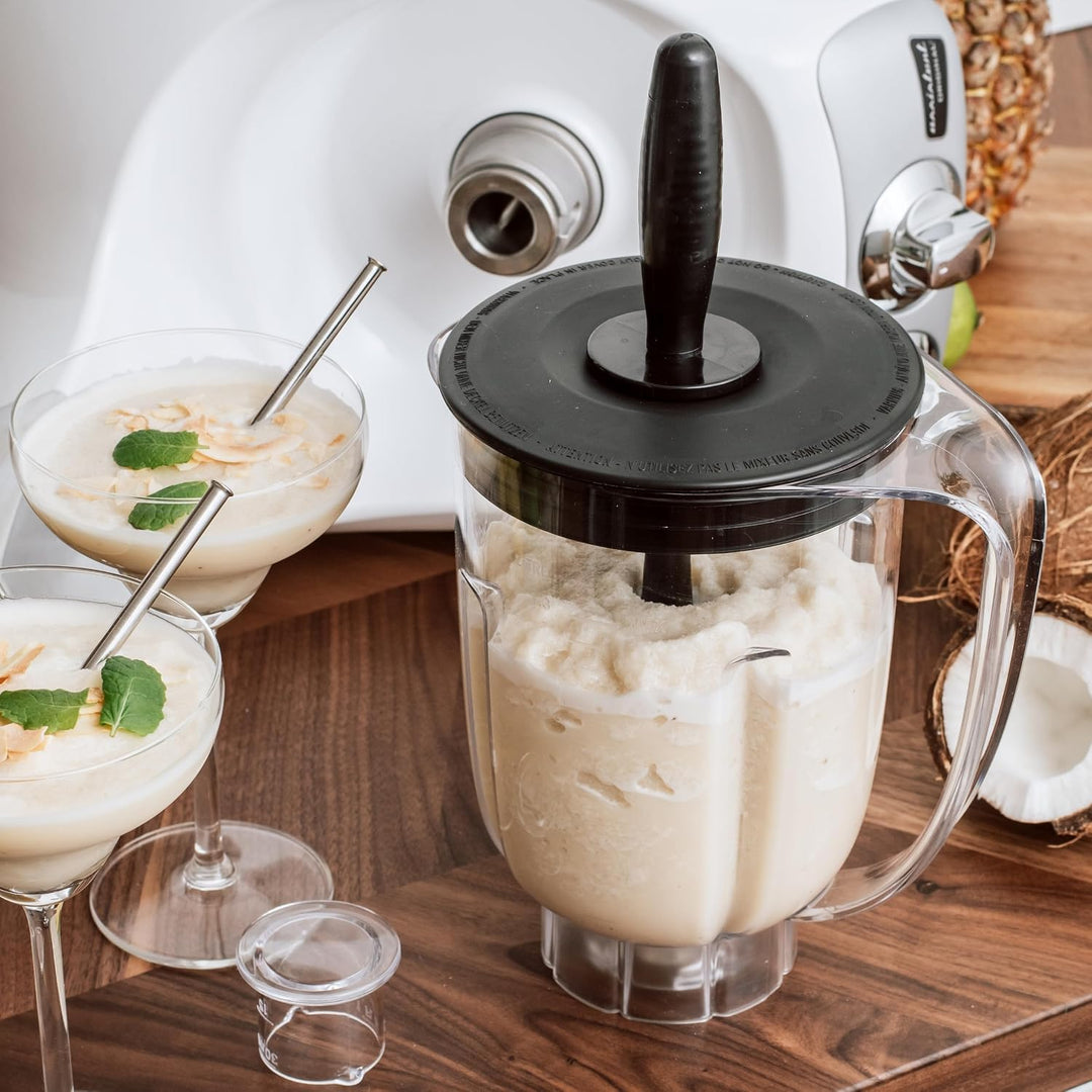 Ankarsrum Mixer + Stössel, BPA-freier 1,5 Liter Tritan Behälter | für Smoothies, Shakes, Suppen &amp; Ei