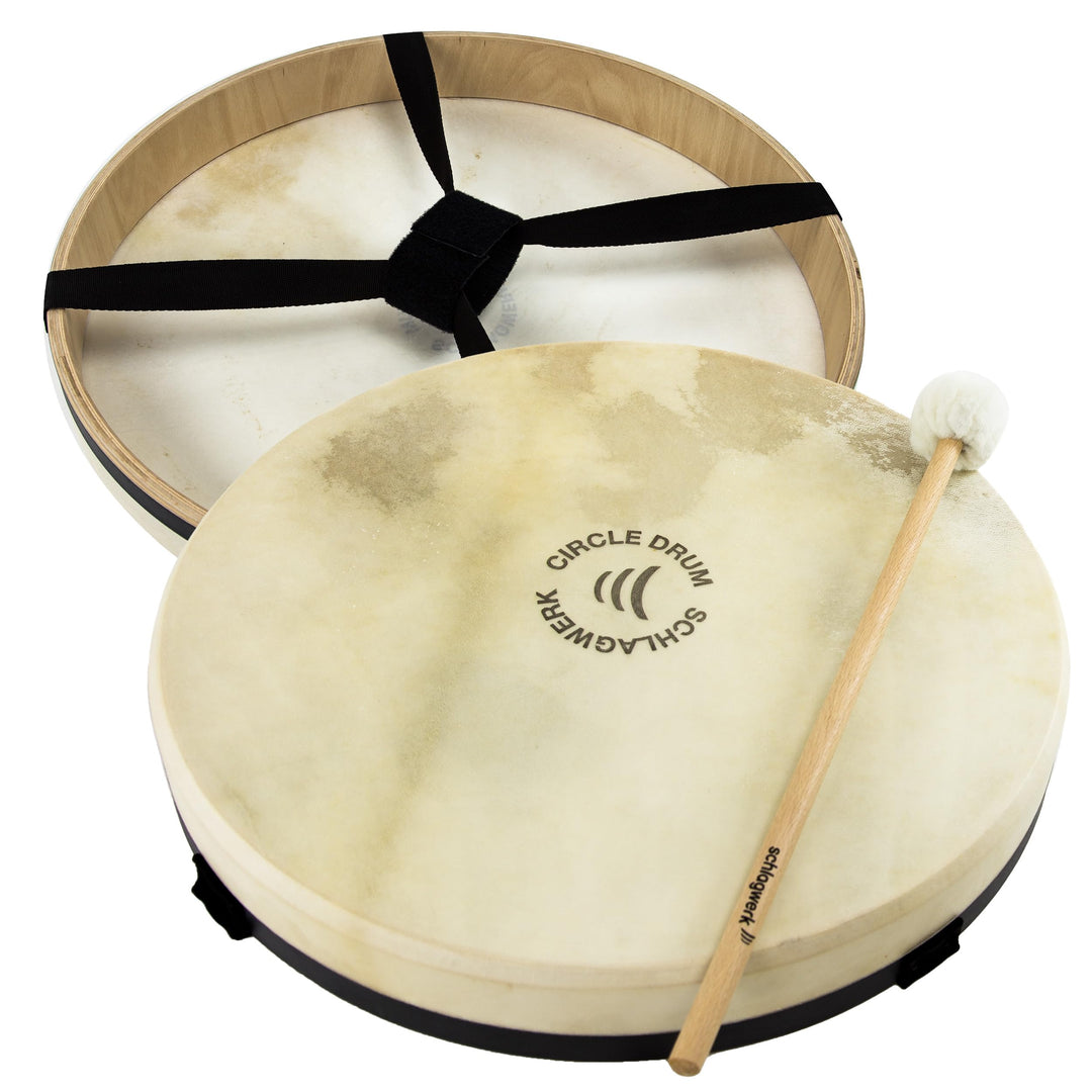 Schlagwerk RTC39 Rahmentrommel Circle Drum -Handtrommel mit Gurt-Haltekreuz - ⌀ ca. 40 cm / 15,5 Zol