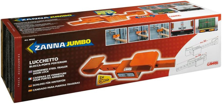 Lampa 98568 Grosses Schloss/Türsicherung aus gehärtetem Stahl