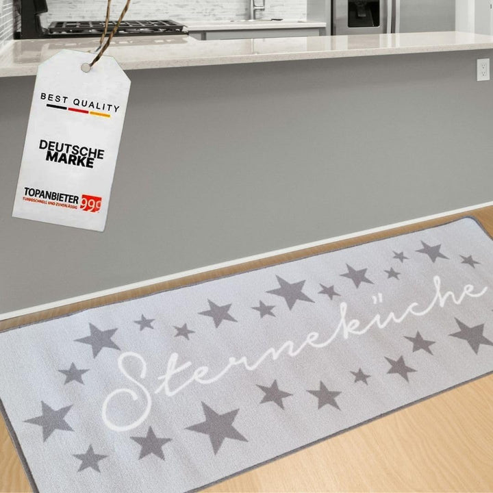 Topanbieter999 TOPANBIETER 999 Küchenläufer Sterneküche hellgrau 180 x 67 cm