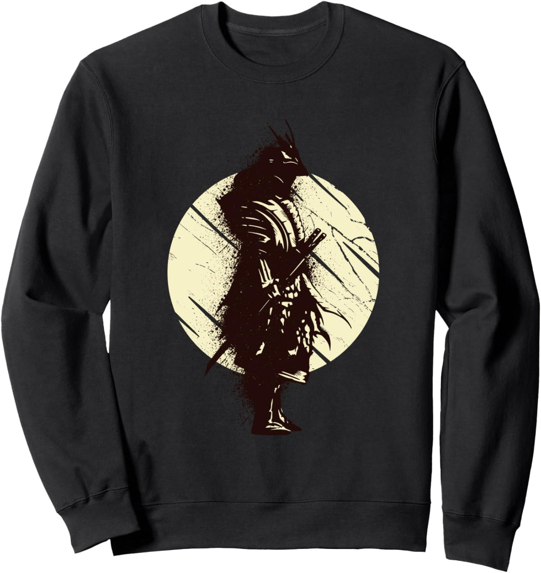 Traditioneller japanischer Samurai-Krieger Grunge Splash Art Sweatshirt