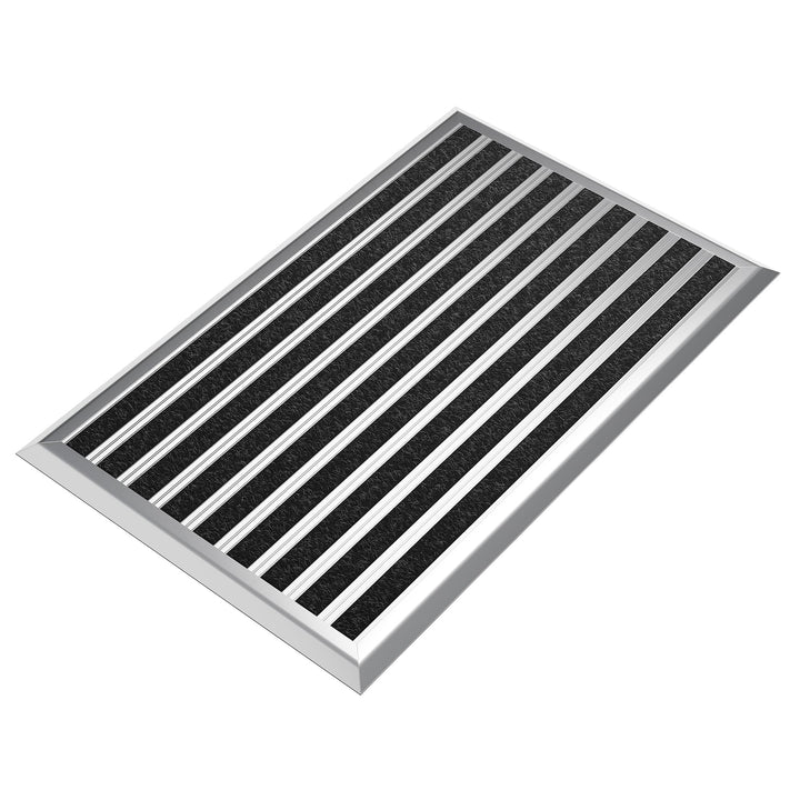 Fussmatte aussen grau 80 x 50 cm, Aluminium Fussmatten, Fussabtreter aussen, Schmutzfang Alu, Schmut