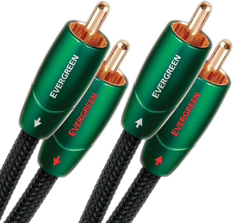 AudioQuest 5 m Evergreen RCA Audiokabel 2 x RCA Schwarz - Audiokabel (2 x RCA, 2 x RCA, Kupfer, 5 m,