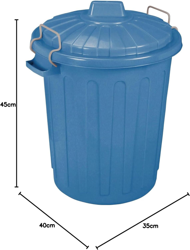 Curver 04128-895-41 Abfalltonne Oscar 40x35x45cm in Blau, Plastik, 40 x 35 x 45 cm