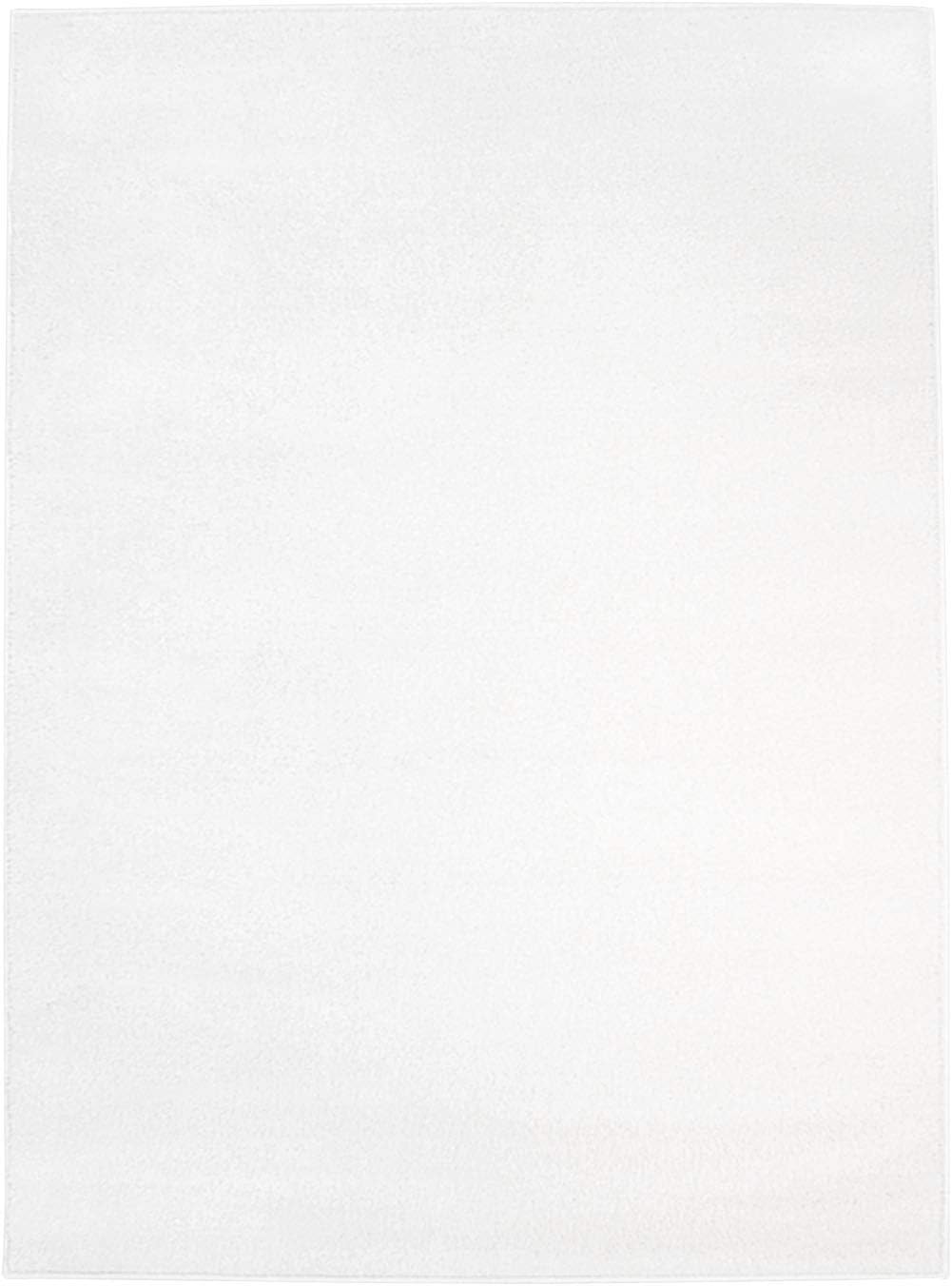 carpet city Teppich-Läufer Einfarbig Uni Flachfor Soft & Shiny in Weiss für Wohnzimmer; Grösse: 80x1