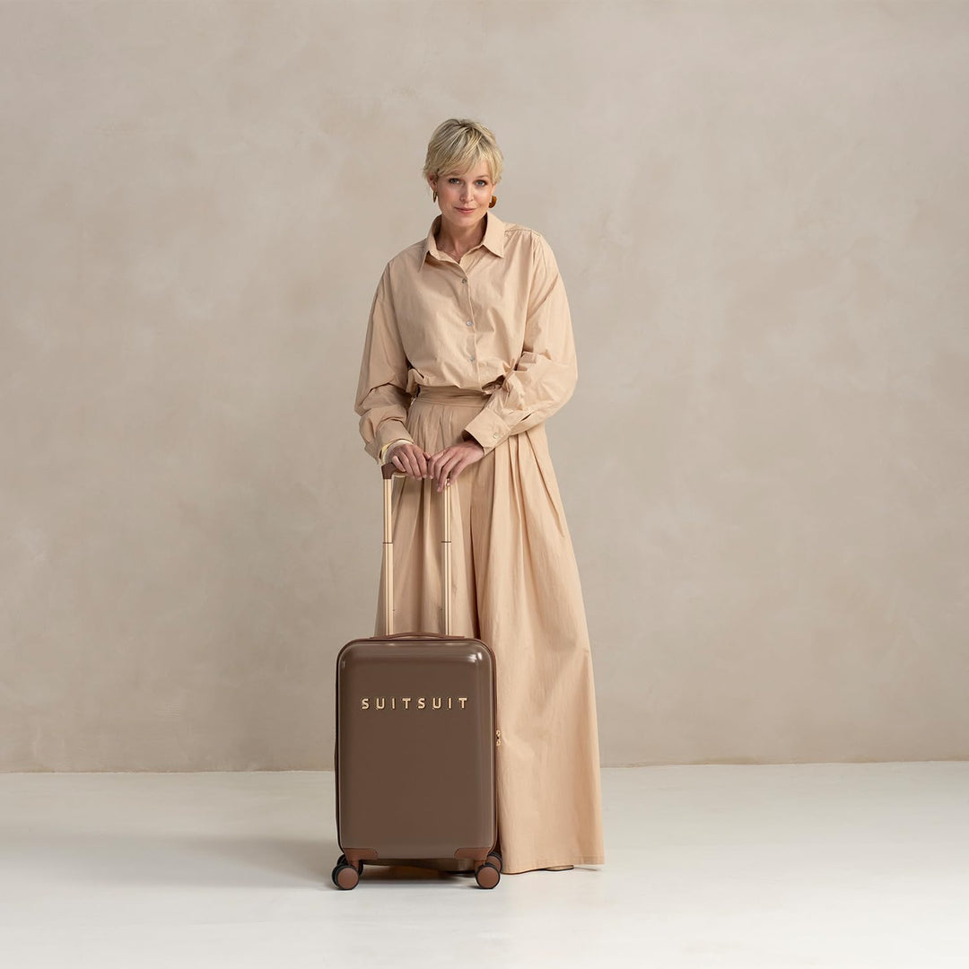 SUITSUIT Fab Seventies – Handgepäck-Koffer – TSA-Schloss – 4 Rollen – 33L – 55 cm – Braun Cocoa Brow