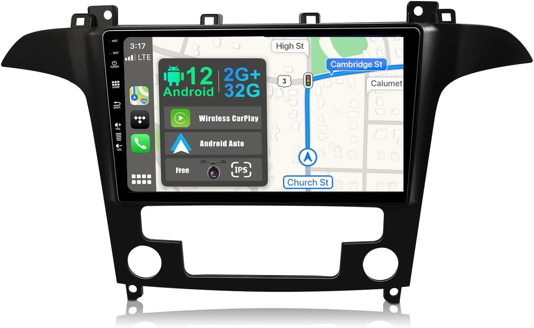 JOYX Android 10 Autoradio mit 2.5D Passt für Ford S-Max 2007-2008 - [2G+32G] - Rückfahrkamera Canbus