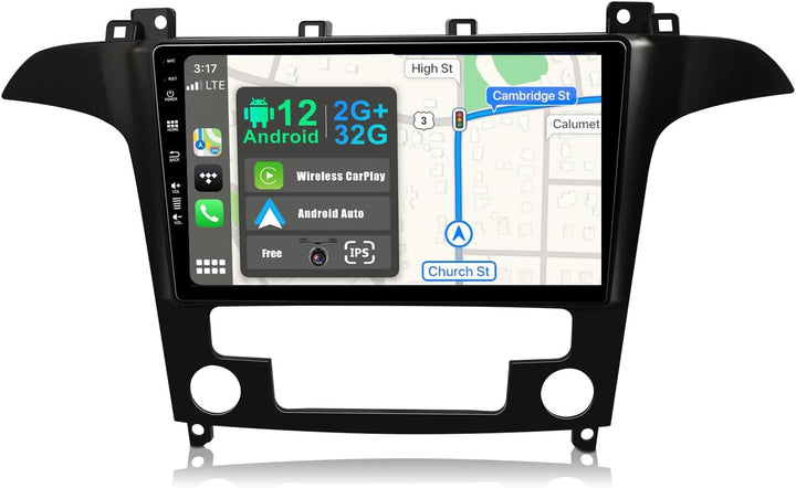 JOYX Android 10 Autoradio mit 2.5D Passt für Ford S-Max 2007-2008 - [2G+32G] - Rückfahrkamera Canbus