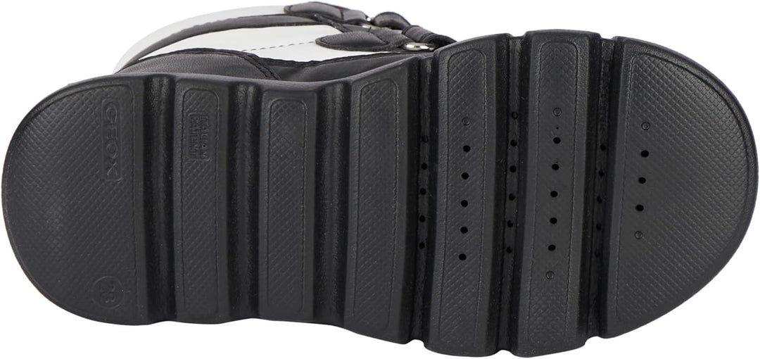 Geox Mädchen J Willaboom Girl B A Ankle Boot 35 EU White Black, 35 EU White Black