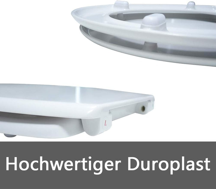 Aufun Toilettendeckel Absenkautomatik WC Sitz Klobrille mit Softclose Toilettensitz aus Hartplastik