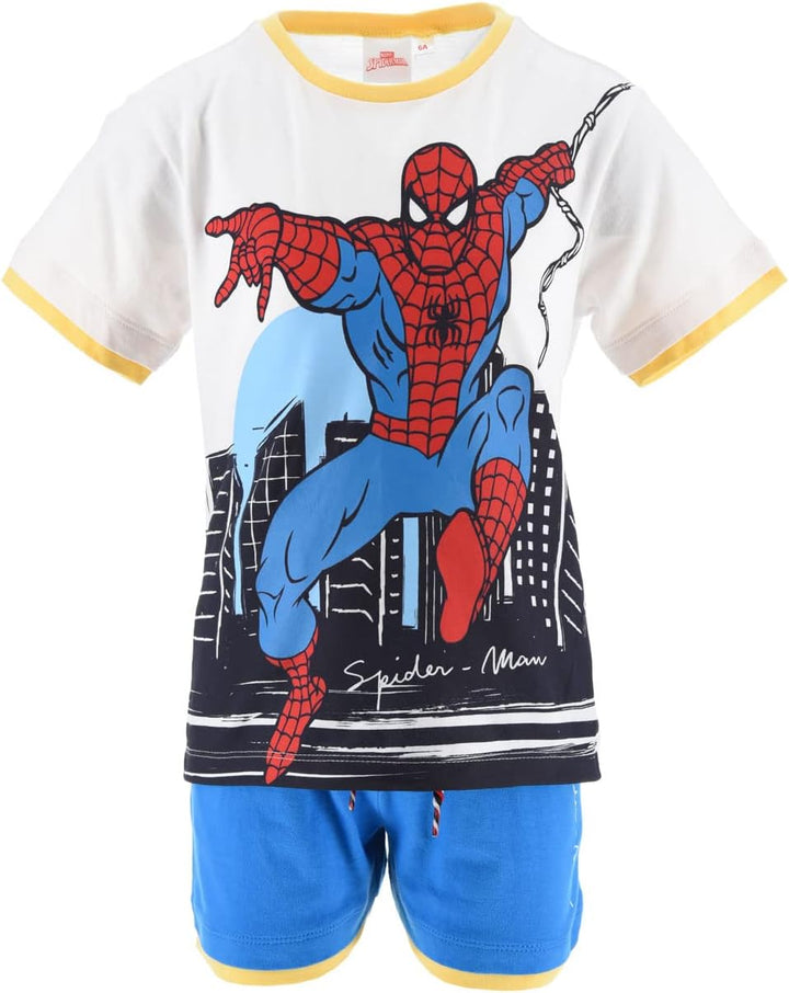 Characters Cartoons Spiderman Marvel Avengers – Set aus 2 Teilen aus T-Shirt und Shorts – Frühling u