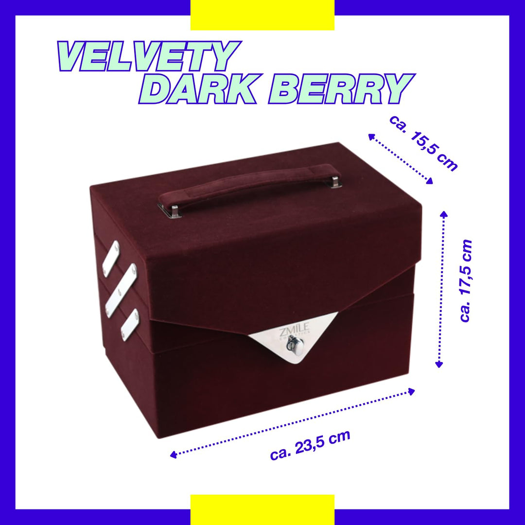 ZMILE COSMETICS Beauty Case Velvety (dark berry) Kosmetikkoffer vegane Kosmetik mit Schminke - Make