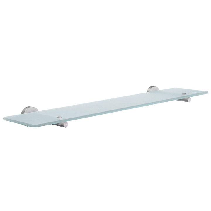 Smedbo Home Glas verchromt matt Badezimmer Regal mit Klammern, Silber/weiss