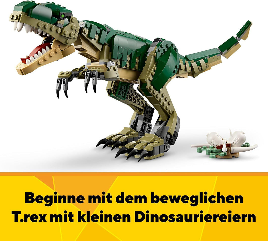 LEGO Creator T.Rex, 3-in-1-Dino zum Umbauen in einen Triceratops oder Pterodaktylus, bewegliches Din