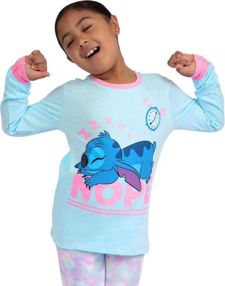 Disney Stitch Schlafanzug | Lilo Und Stitch Pyjama Mädchen | Tie-Dye Schlafanzüge Für Mädchen 122 La