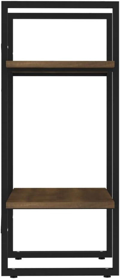 homiuse Bücherregal 2 Fächer Braun Eiche-Optik 40x30x70cm Holzwerkstoff BüCherregal Regal Wand WüRfe