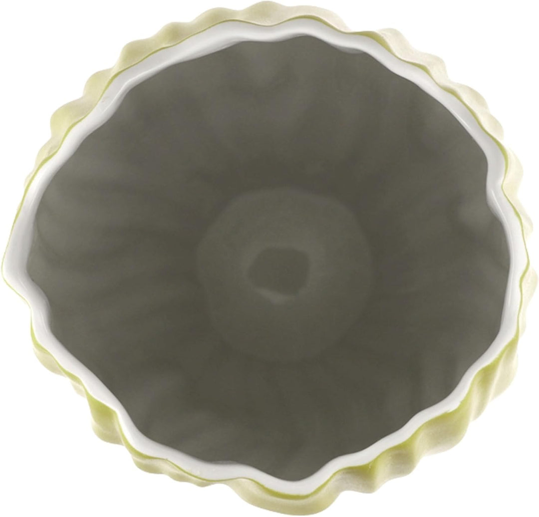 Goebel Vase Spirulina Colori in der Farbe Hellgrün, aus Biskuit-Porzellan hergestellt, Masse: 15,5 x