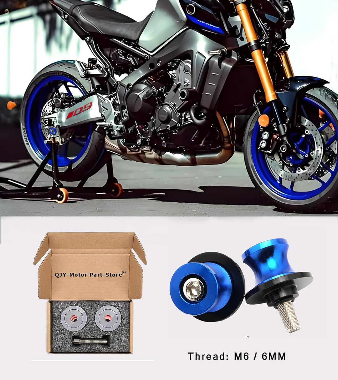 MT09/SP 2014-2022 pcs Montageständer Racingadapter M6 Bobbins CNC Ständeraufnahme Für MT-09/SP MT09/