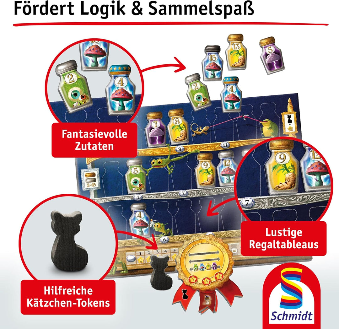 Schmidt Spiele 49468 Morty Sorty, Magic Shop, Famileinspiel, Strategiespiel, Blau, Grün, Gelb