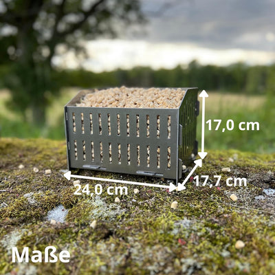 USEFUL SWEDEN Pelletbrennkorb – Verbrennen von Holzpellets im Holzofen oder im offenen Kamin, Schwed
