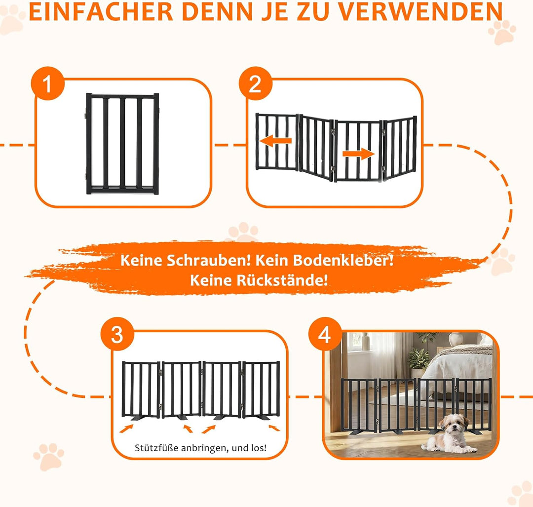 Snagle Paw Hundegitter, 42 cm Niedriges Absperrgitter Hund mit Standfüssen, Freistehendes Welpengitt