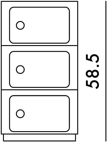 Kartell Componibili, 3 Elements, Schwarz, Runde Basis 3-fächer Schwarz, 3-fächer Schwarz