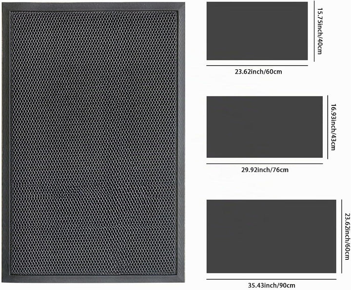 Nicoman Fussmatte aussen rutschfest 60×40 cm – Schmutzfangmatte Outdoor wetterfest für Haustür | TPE