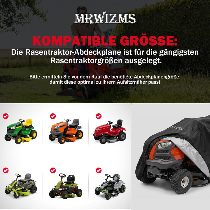 Abdeckplane rasentraktor, Rasentraktor abdeckplane, Rasenmäher abdeckung, 420D winddichte, Regendich