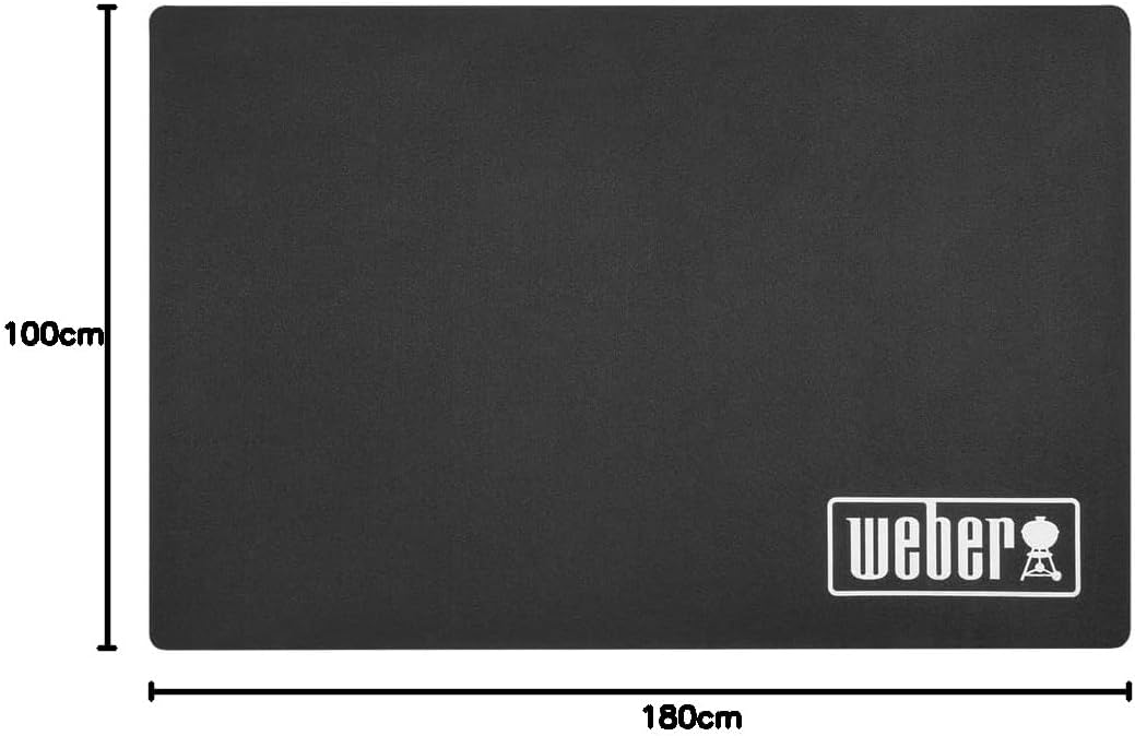 Weber Grillmatte - Gross (180 x 100cm), schützt Terasse/Balkon & 6415 Small 7-1/2-Inch-by-5-inch Alu