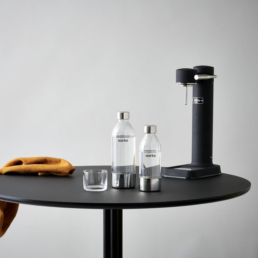 aarke PET-Flaschen für Wassersprudler Carbonator 3, BPA-frei mit Details in Edelstahl, 450ml 450 ml