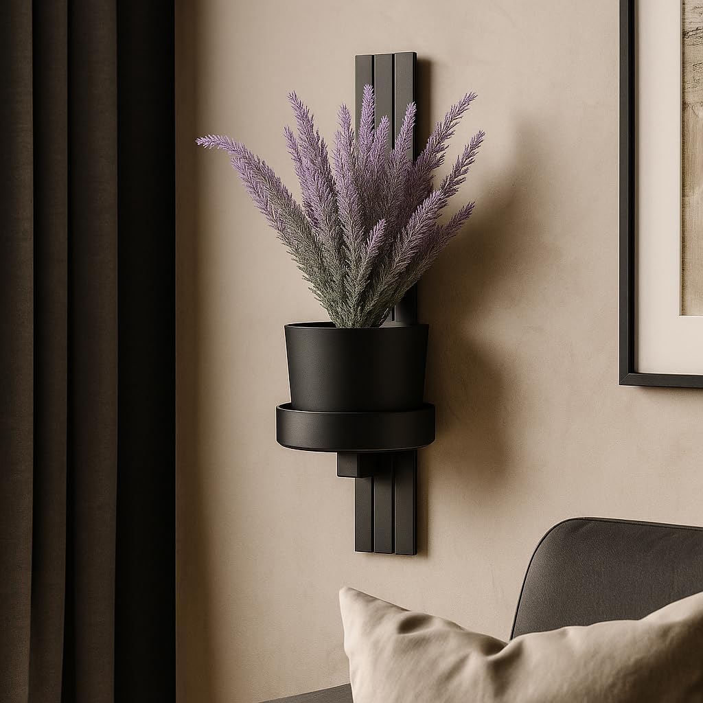 Pflanzregal Wand - Blumenhalter Hängend - aus Metall, Moderne Wand Deko für Wohnzimmer, Jugendzimmer