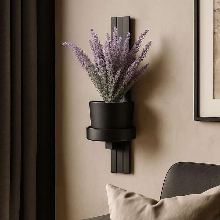 Pflanzregal Wand - Blumenhalter Hängend - aus Metall, Moderne Wand Deko für Wohnzimmer, Jugendzimmer
