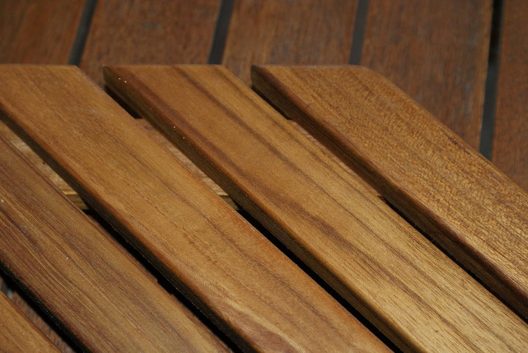 asinox TEK3A5858R Duschmatte aus Teakholz, Eckig, 58 R Braun