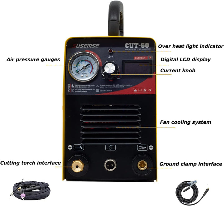 SUSEMSE CUT 60 IGBT Plasmaschneider mit 60 Ampere High Frequency 220V plasma cutter maschine bis 18m