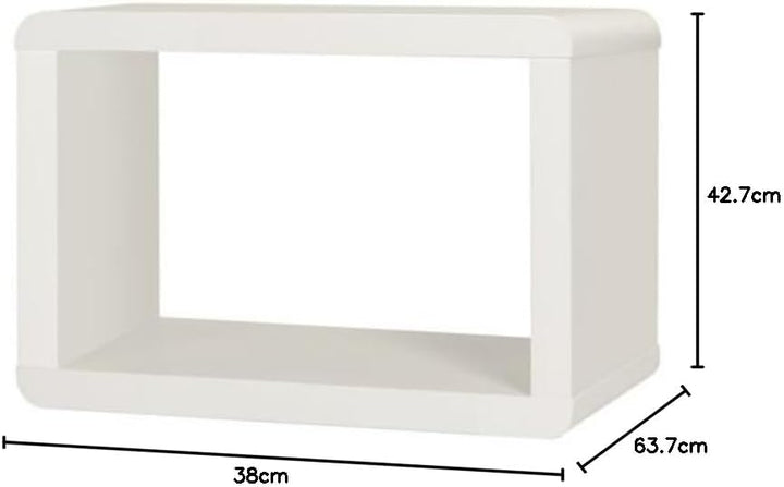 Phoenix Atlanta Beistelltisch, Holz, Weiss Hochglanz, 38 x 63.7 x 42.7 cm