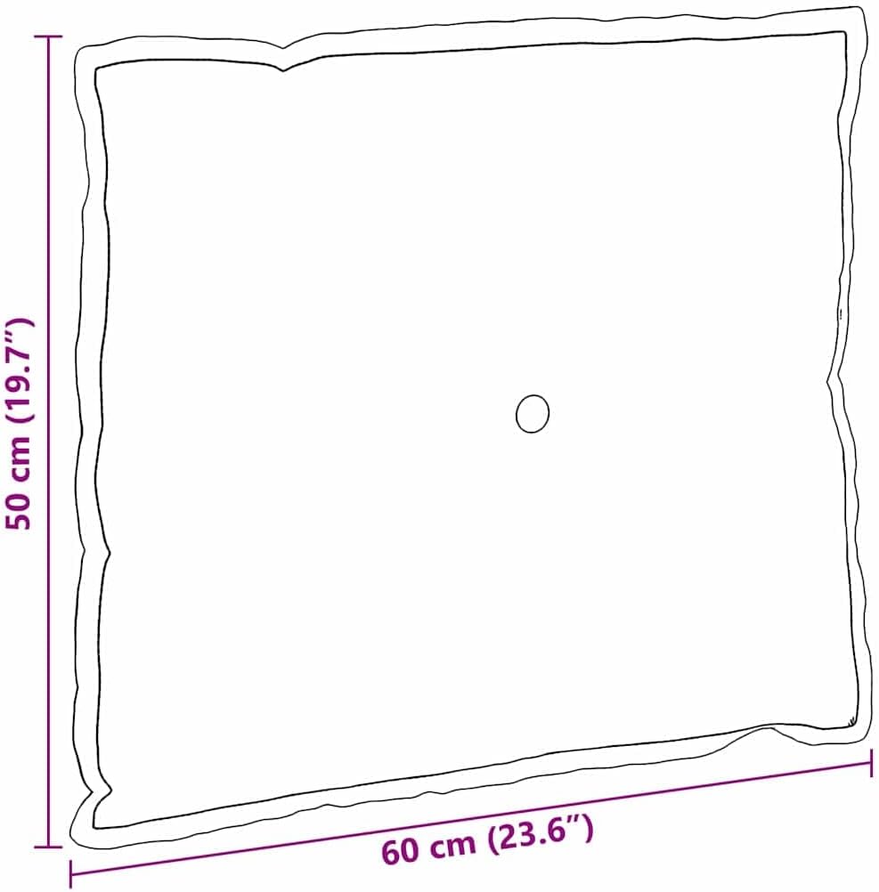 vidaXL Rückenkissen Weiss 60 x 19 x 50 cm Stoff, Wohnzimmer, rechteckige Kissen, modernes Plüschcove