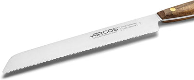 Arcos Serie Nordika - Brotmesser - Edelstahl NITRUM - Klinge 200 mm - Ovengkol Holzgriff 100% natürl