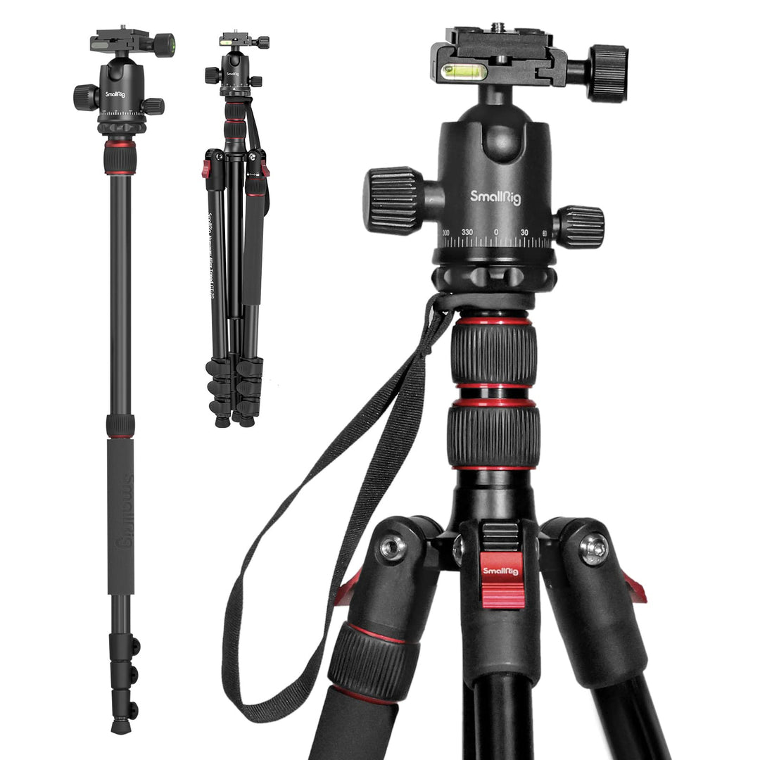 78"/200cm Kamerastativ, SMALLRIG Tripod Einbeinstativ mit 36mm 360 Panorama Kugelkopf, Professionell