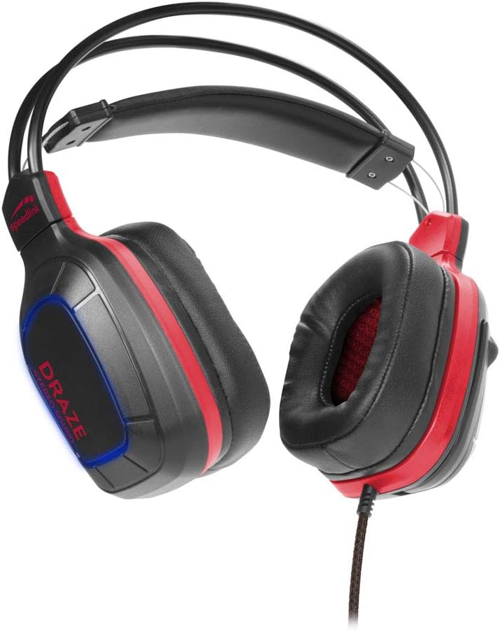 Speedlink DRAZE Gaming Headset - Gaming-Headset für den PC mit LED Beleuchtung, USB- und Klinkenstec