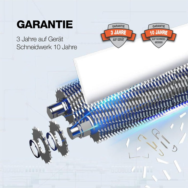 Peach Aktenvernichter SuperSilent inkl. Ölpapier | ~40dB leise | 6 Blatt | 9L/50 Blatt | 4 x 38 mm P