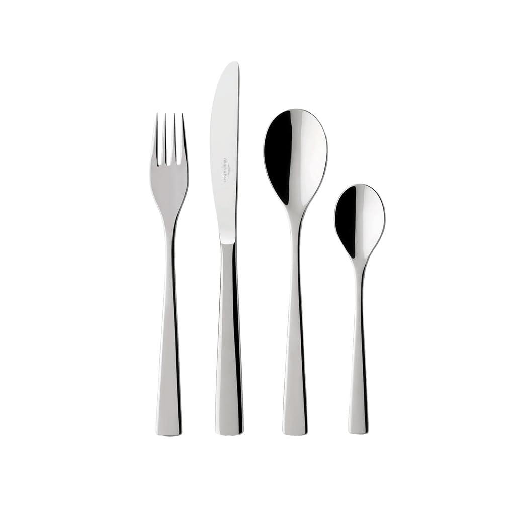 Villeroy und Boch Modern Line Tafelbesteck-Set für bis zu 6 Personen, 24-teilig, Edelstahl