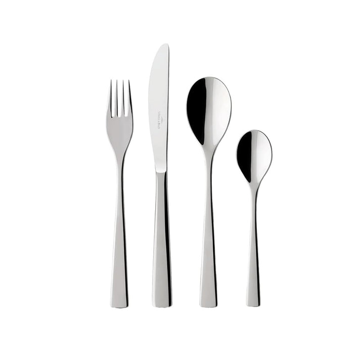 Villeroy und Boch Modern Line Tafelbesteck-Set für bis zu 6 Personen, 24-teilig, Edelstahl