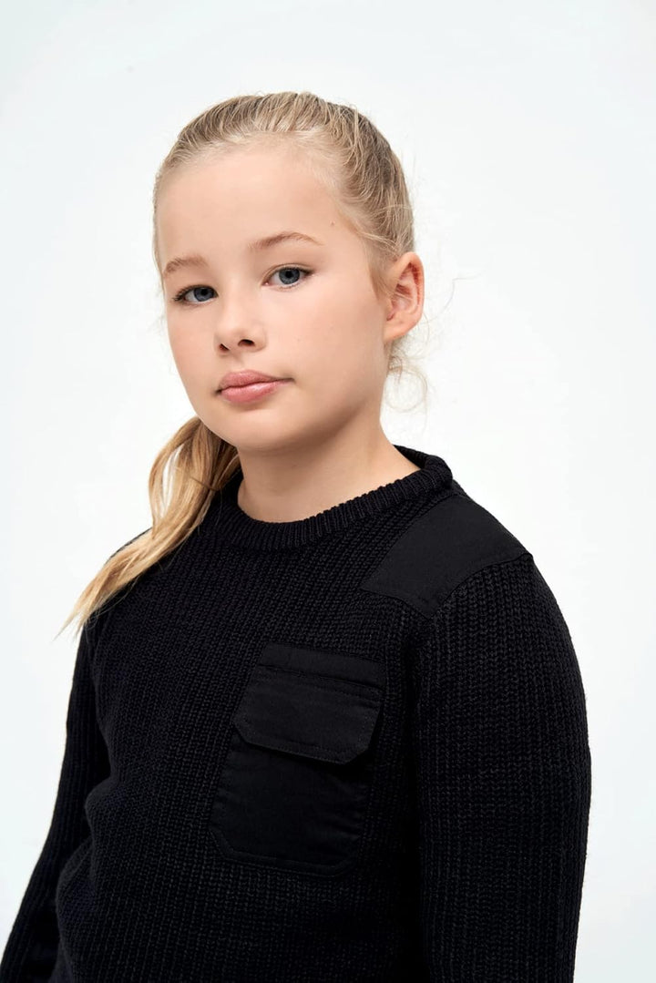 Brandit Kids BW Pullover, Grössen 122 bis 176, 122-128 Schwarz