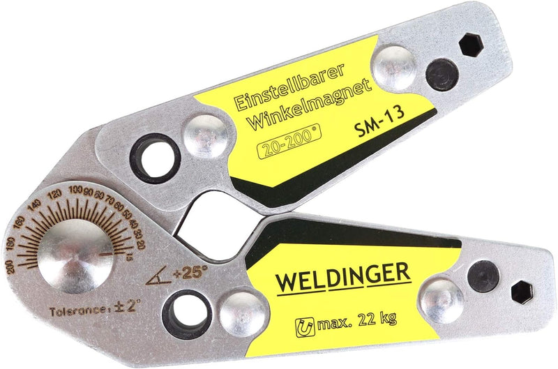 WELDINGER SM-13 verstellbarer Winkelmagnet Schweissmagnet einstellbare Winkel 20-200° Haltekraft bis