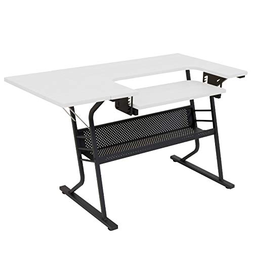 Sewing Online Hobbytisch Schwarz und Weiss
