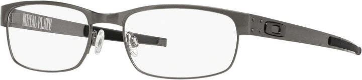 Oakley Herren Metallplatte Korrekturbrillenrahmen, Gebürstetes Chrom/Demo-Linse